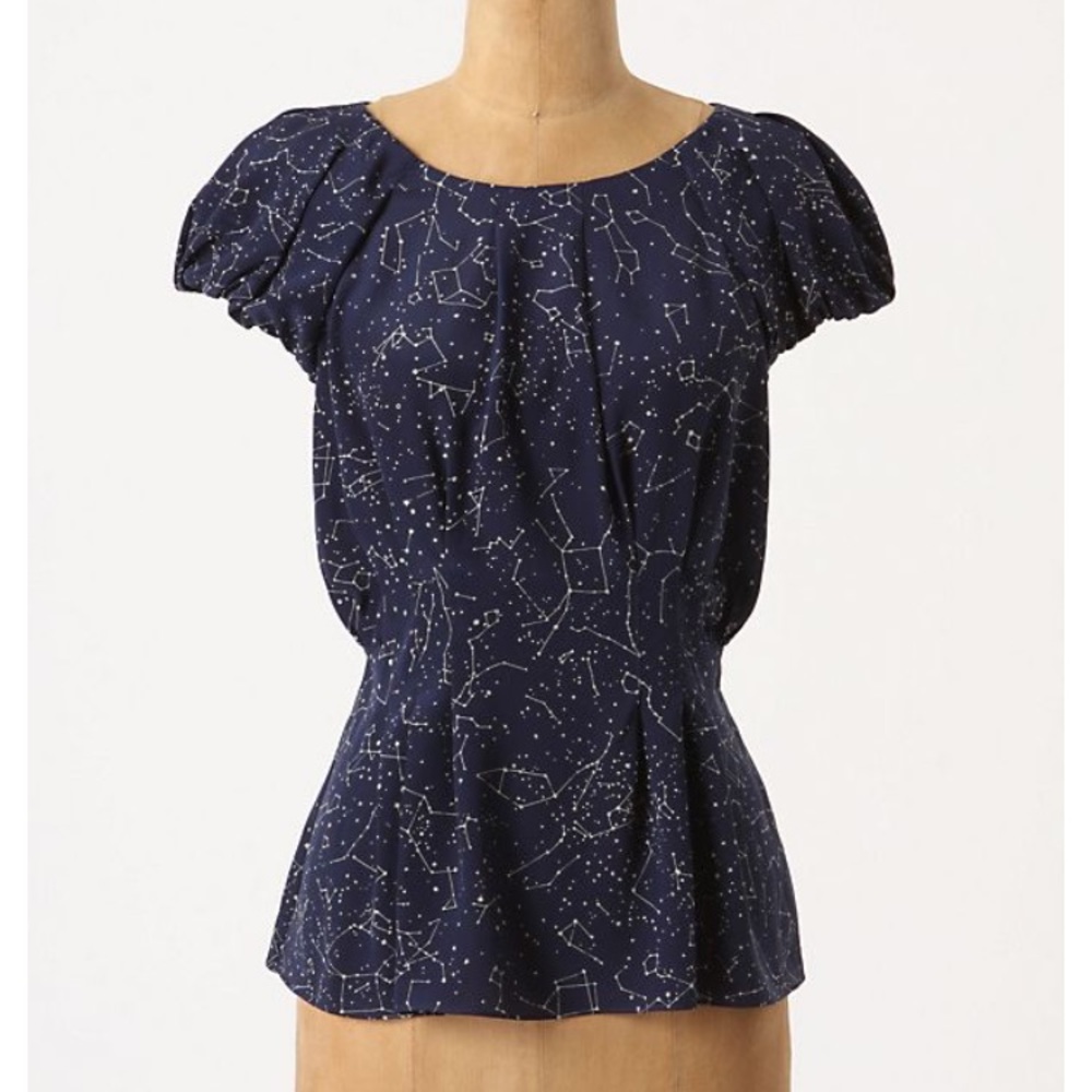Rare Anthropologie Maeve Tracing The Stars Blouse